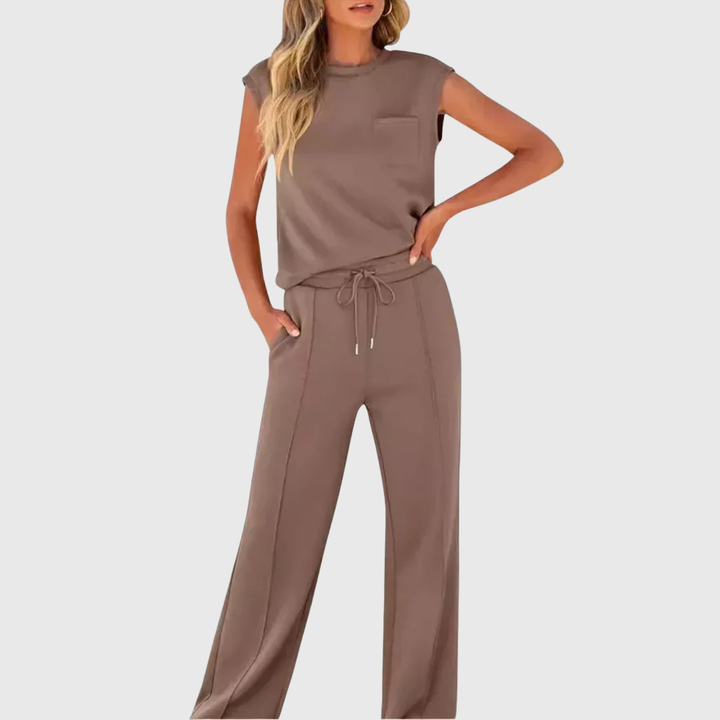 Lolly | Weiches schwarzes Lounge-Set, entspannte Passform, zweiteilig