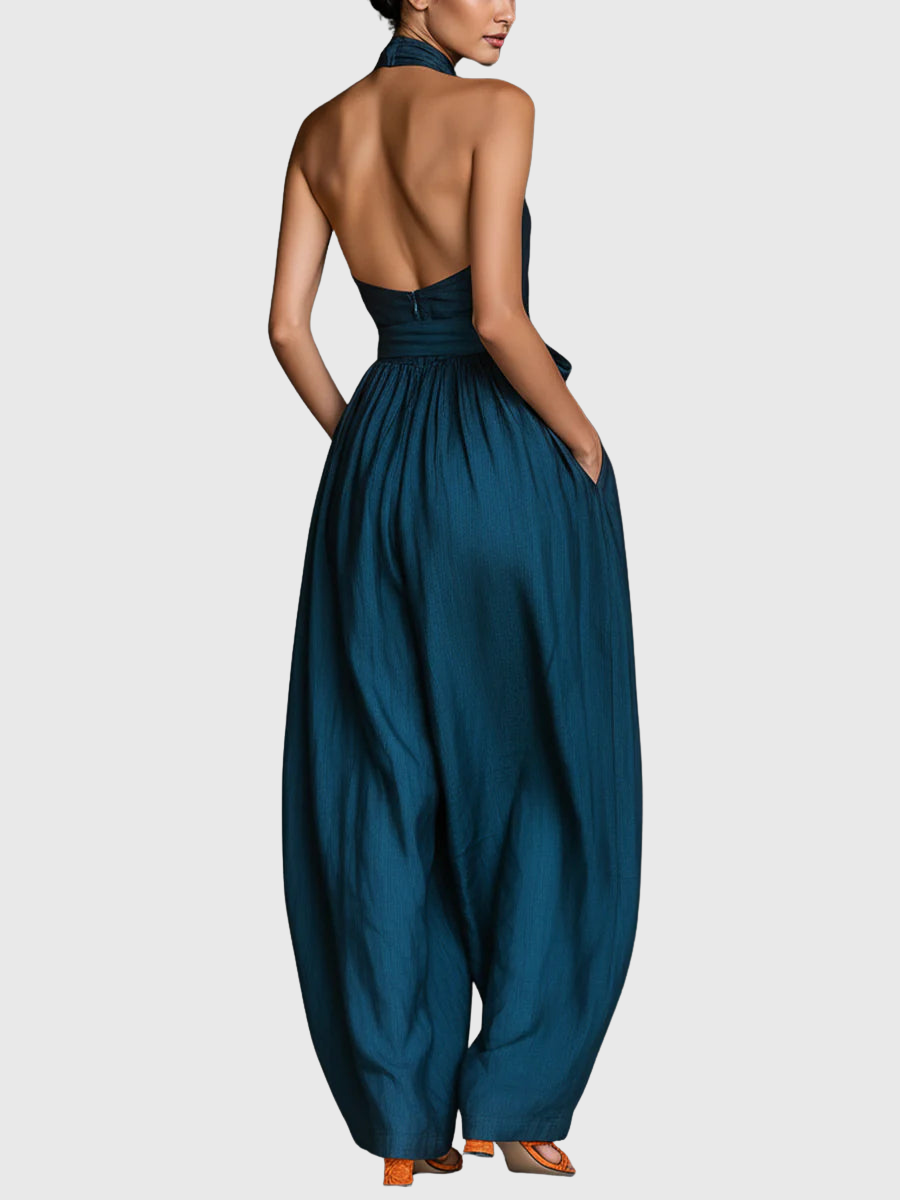 Marissa | Cross-Halter Jumpsuit