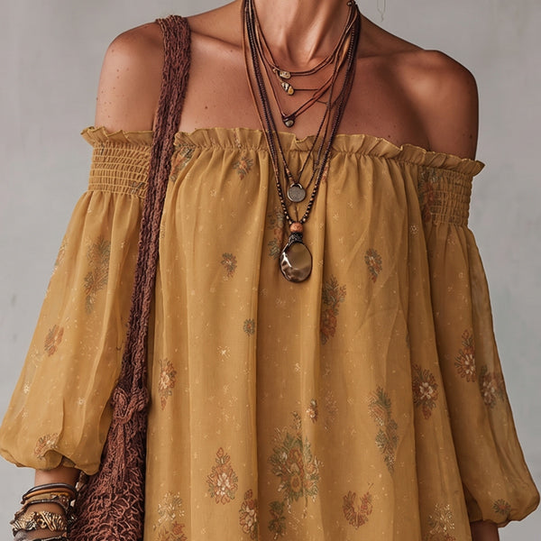 Dakota | Boho-Chic Sommerkleid mit floralem Print