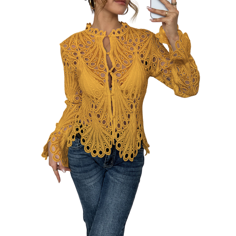 Brielle | Moderne Bluse mit hohlem Detail