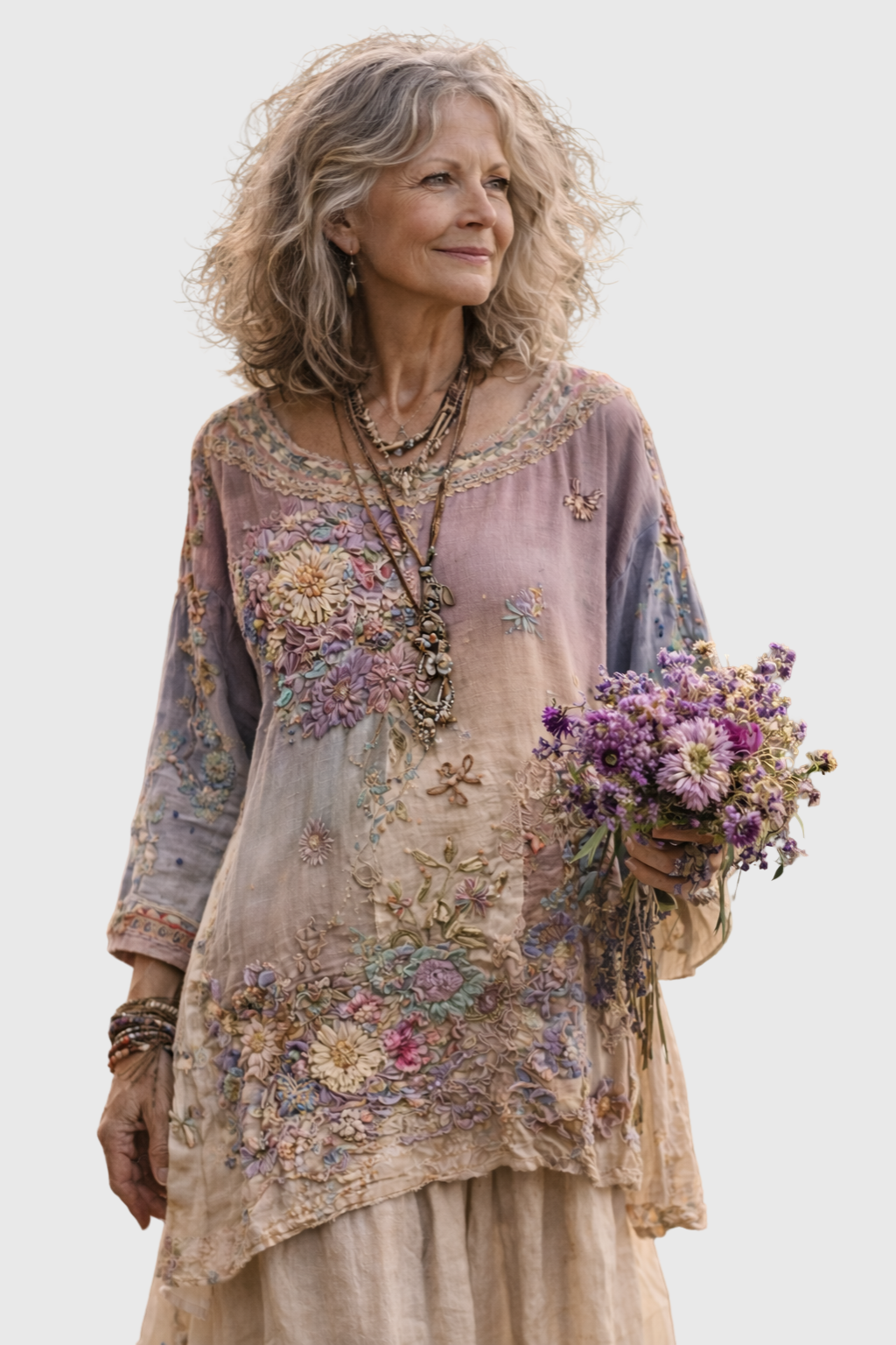 Megan | Artisan Floral Patchwork Kleid