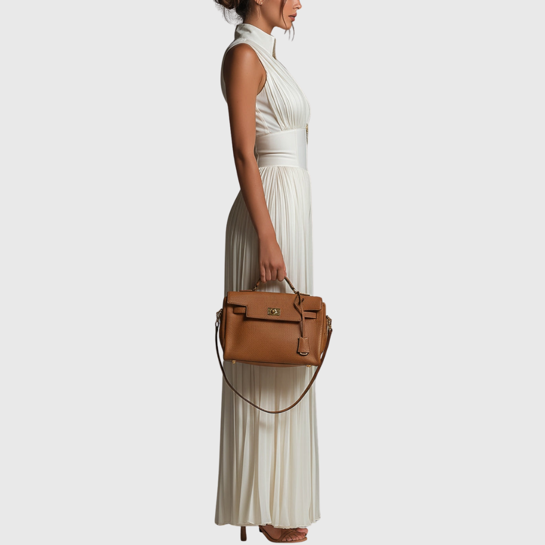 Sofia | Jumpsuit Weisser Faltenchiffon