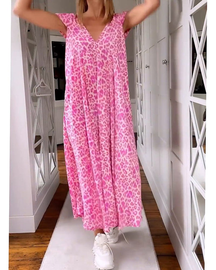 Glaiza | V-Ausschnitt Maxikleid