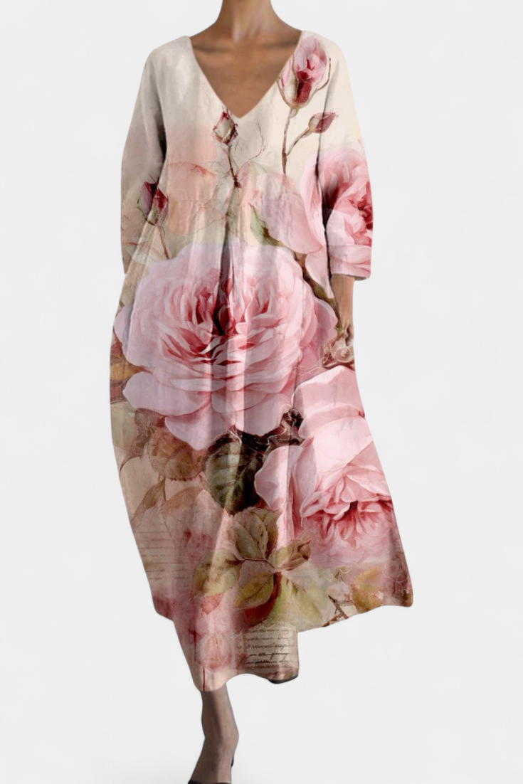 Beatrix | Bequemes V-Ausschnitt-Kleid