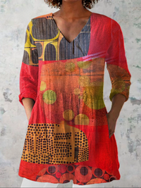 Indira | V-Ausschnitt Langarmshirt