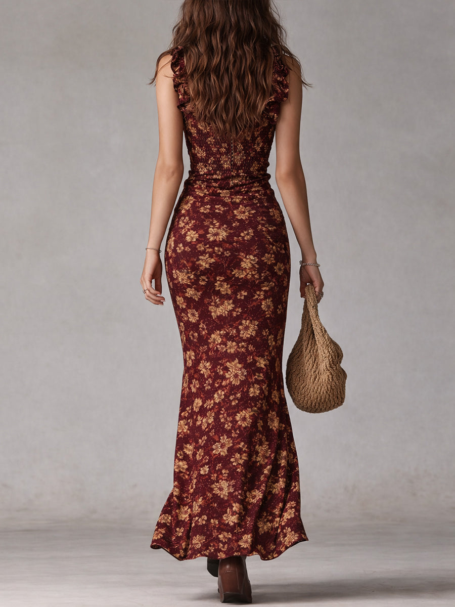 Linda | Boho-Eleganz Maxikleid mit fliessender Silhouette