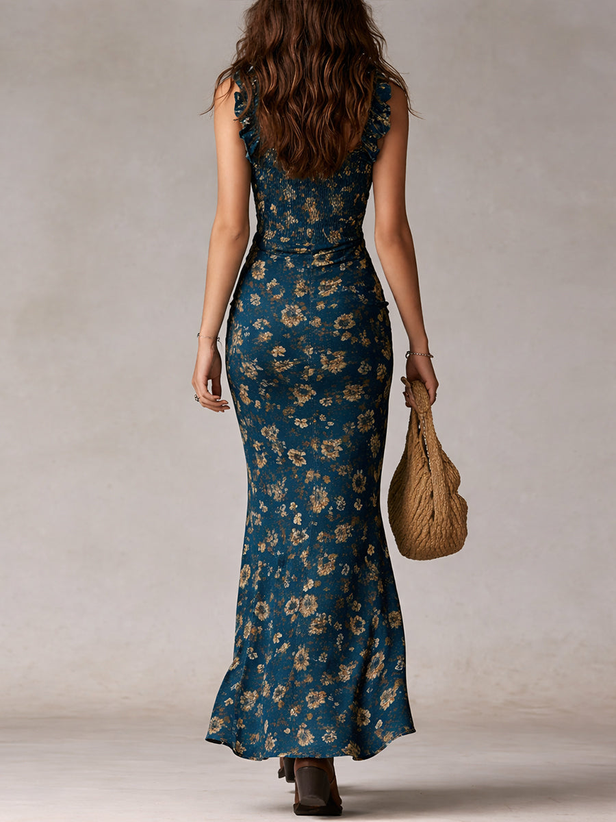 Linda | Boho-Eleganz Maxikleid mit fliessender Silhouette