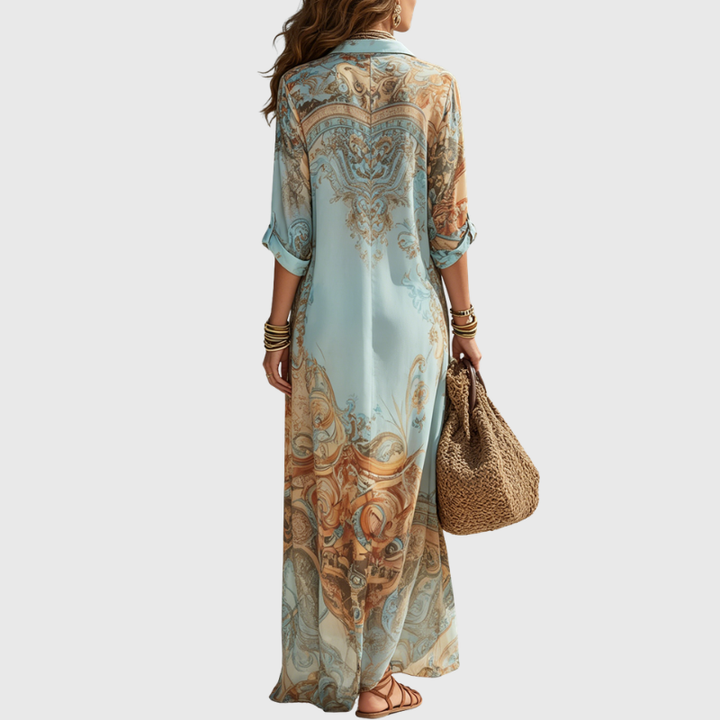 Lorna | Elegantes Maxi-Hemdkleid mit mediterranem Flair