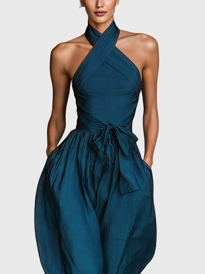Marissa | Cross-Halter Jumpsuit