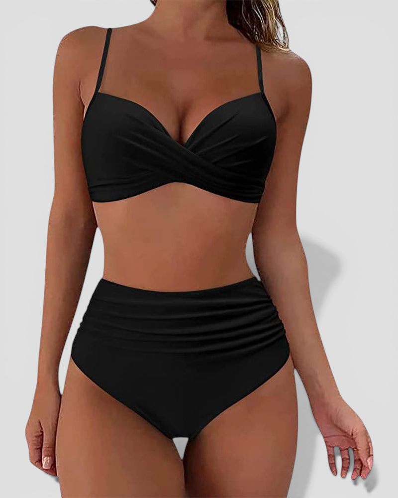 Vera | Bikini mit Blumenmuster und hohem Bund