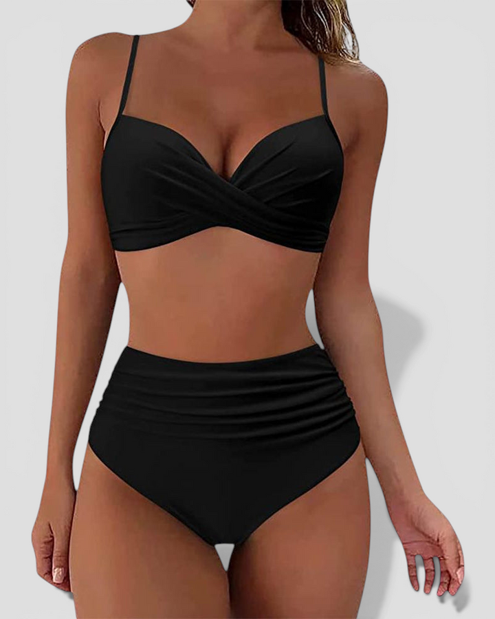 Vera | Bikini mit Blumenmuster und hohem Bund