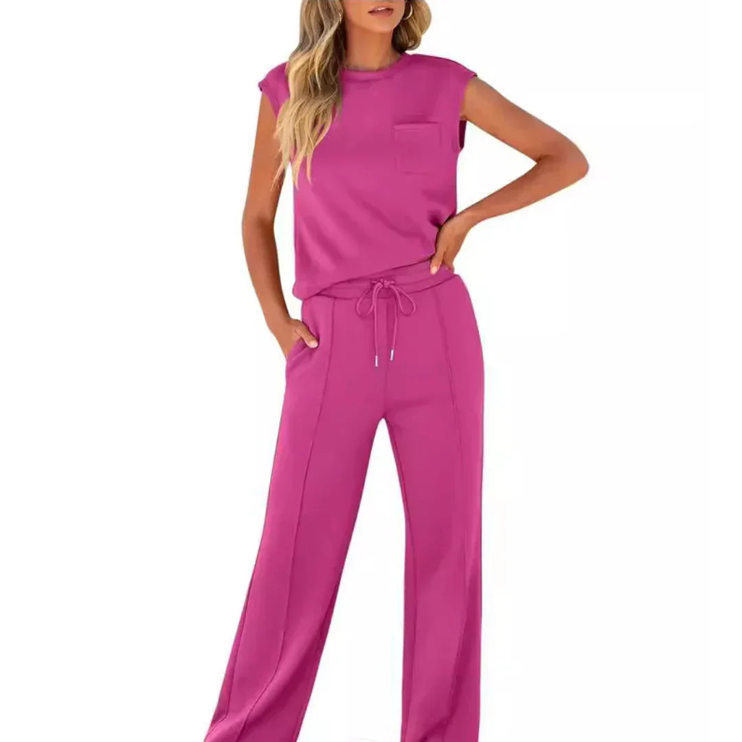 Lolly | Weiches schwarzes Lounge-Set, entspannte Passform, zweiteilig