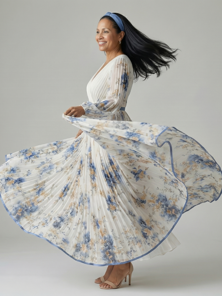 Rielle | Faltenwurf Midi Kleid