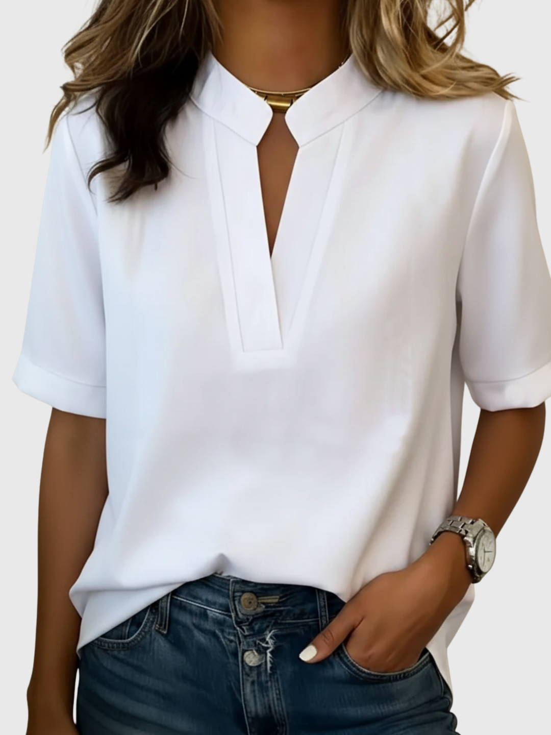 Loise | Elegante Bluse mit Raffiniertem Kragen