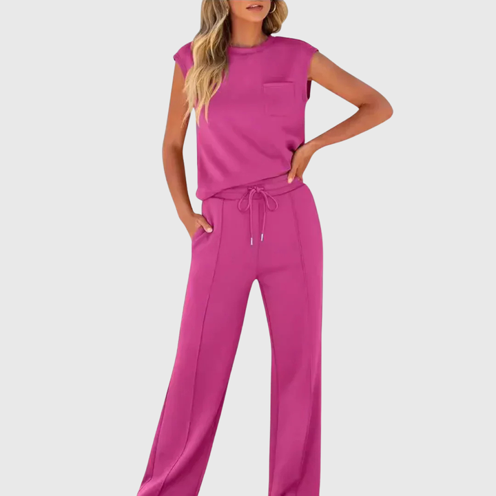 Lolly | Weiches schwarzes Lounge-Set, entspannte Passform, zweiteilig