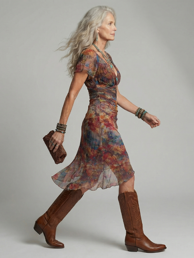 Aeris | Ruhiges Halter Midi Kleid