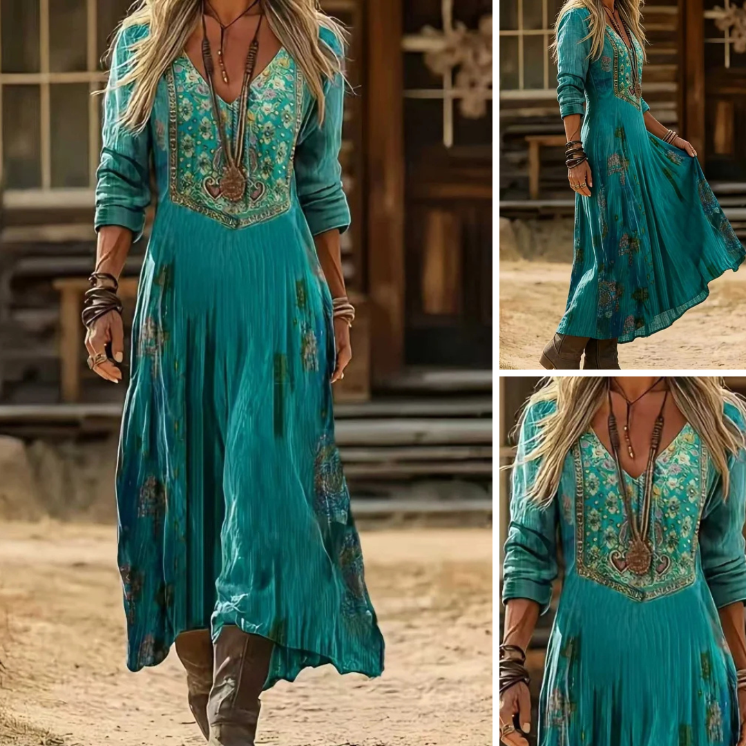 Maribelle | Vintage Western Midi Kleid