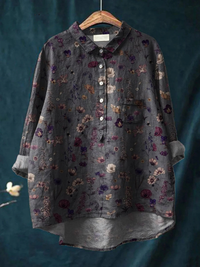 Mallory | Damen Floral Kunstdruck Freizeitshirt