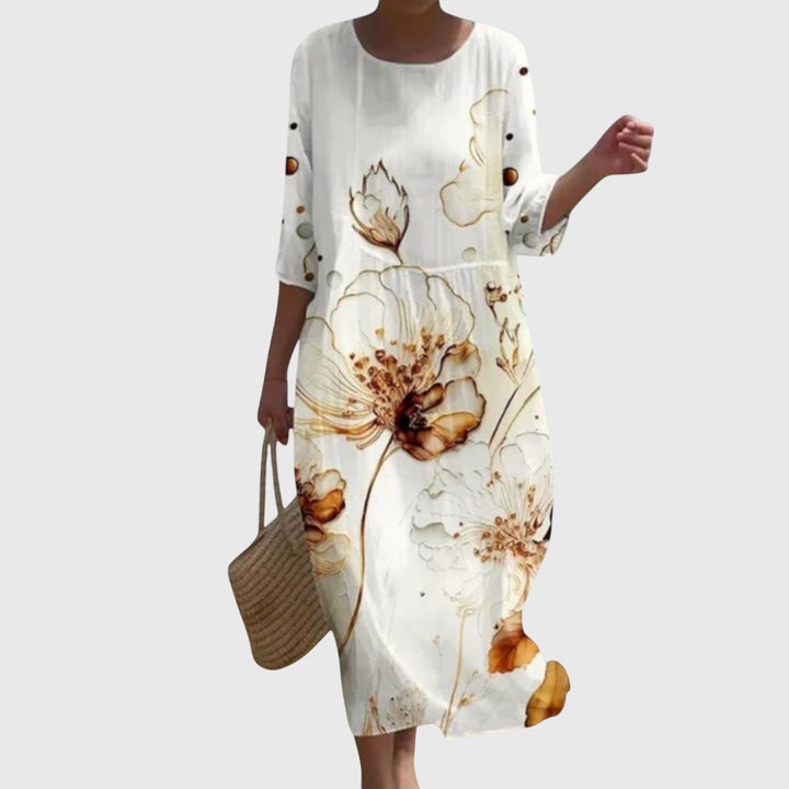 Desiree | Stilvolles Blumen-Maxikleid