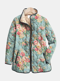 Elara | Gestepptes Blumenmuster-Jackett