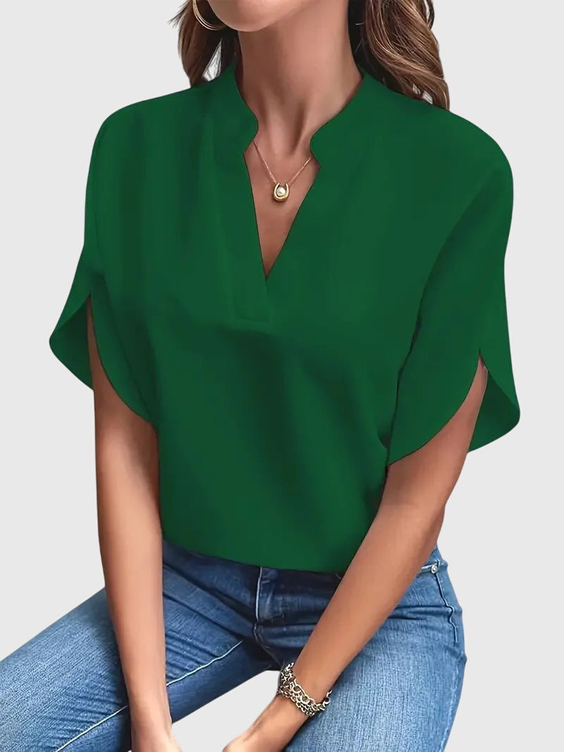 Elora | Weiches und Elegantes V-Ausschnitt-Shirt