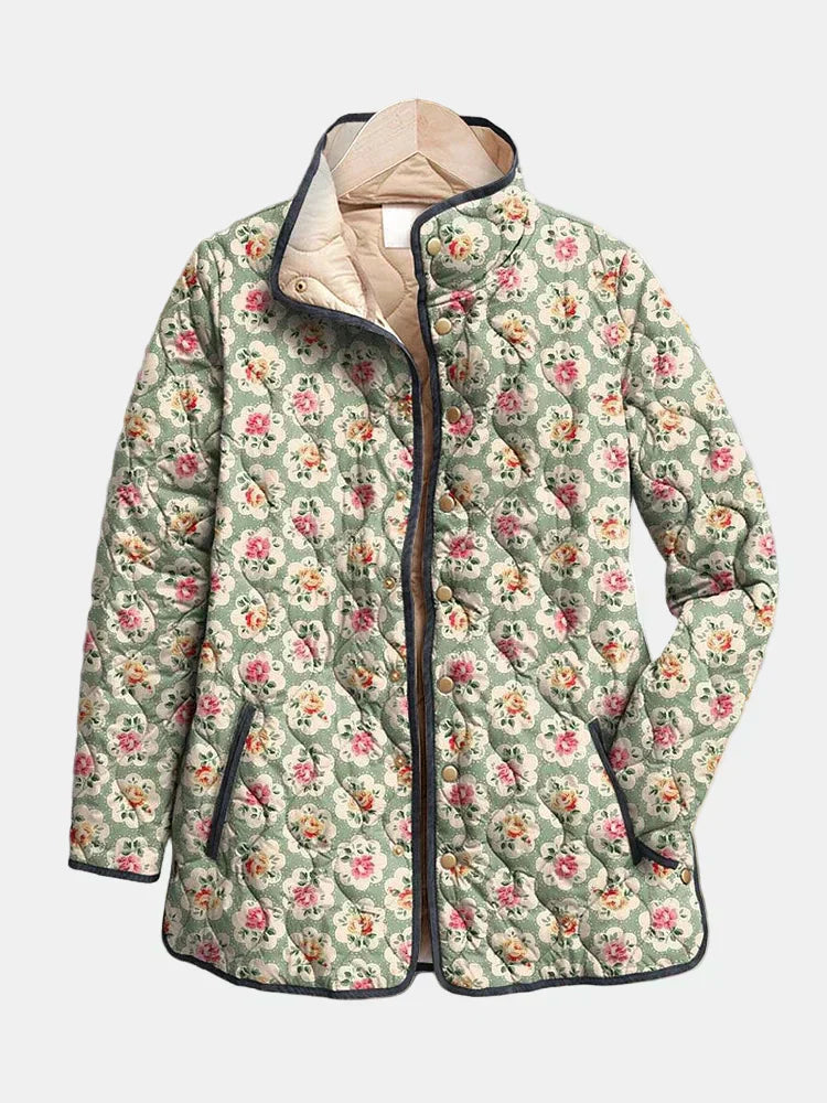 Aveline | Vintage Floral Art Print Steppjacke
