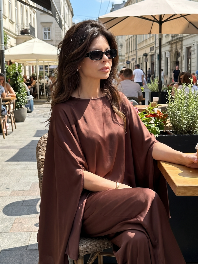 Selah | Fliessende Tunika mit weitem Bein Set