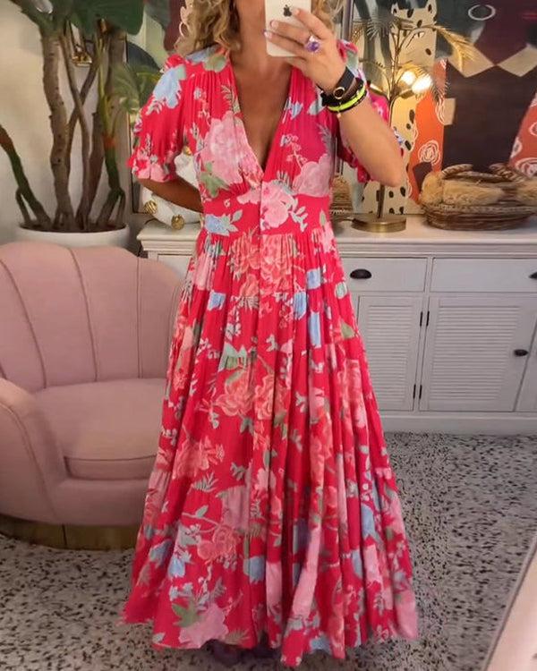Floriana | Lebhaftes Blumenkleid