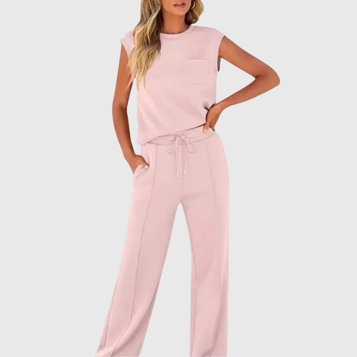 Lolly | Weiches schwarzes Lounge-Set, entspannte Passform, zweiteilig