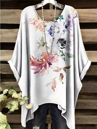 Michelle | Vintage Bohemian Floral Print Damen T-Shirt