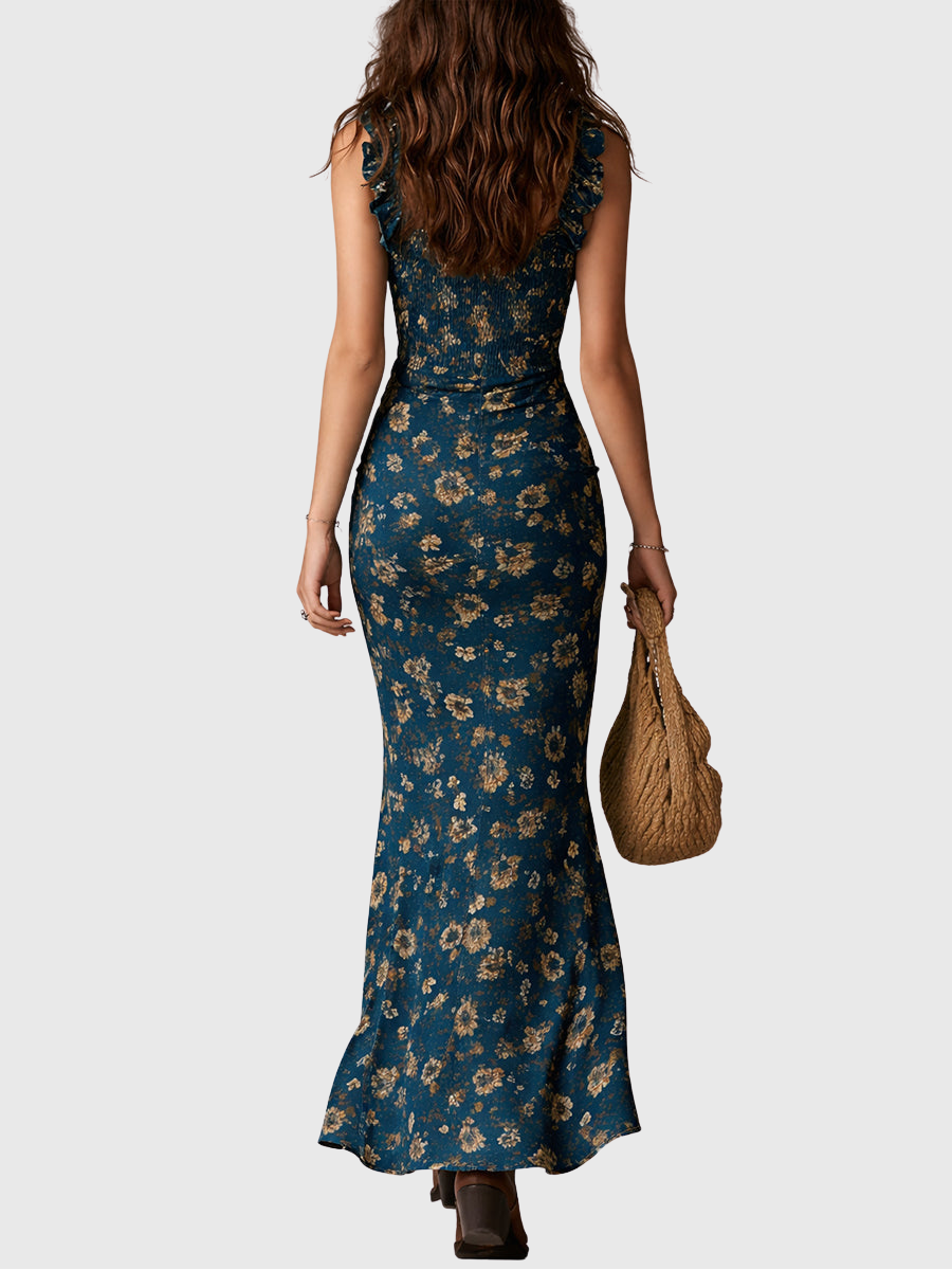 Linda | Boho-Eleganz Maxikleid mit fliessender Silhouette