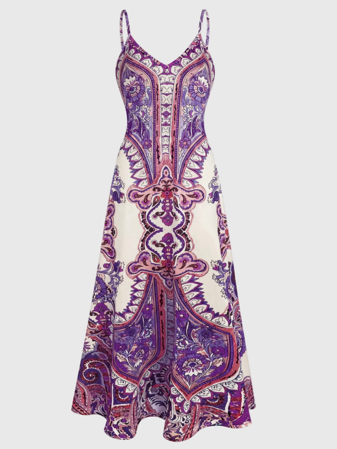 Skye | Boho Blumenmuster Ärmelloses Kleid