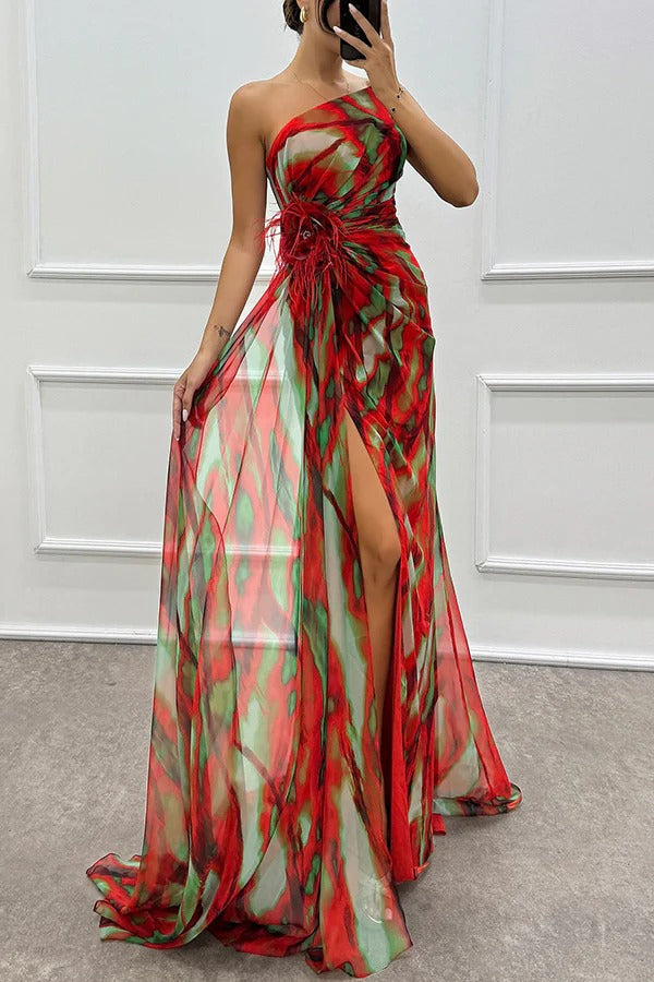 Sandra | Lebhaftes Drapiertes Kleid