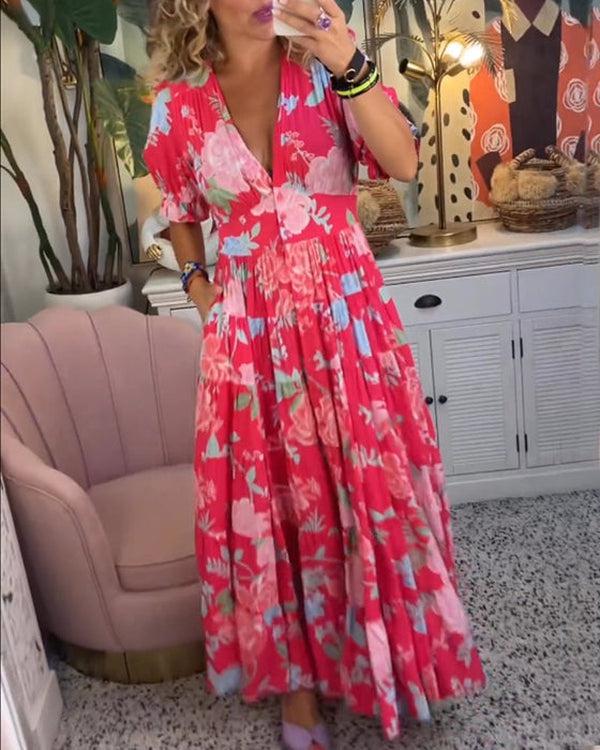 Floriana | Lebhaftes Blumenkleid