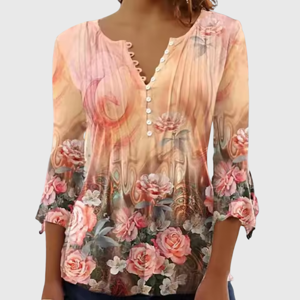 Adelle | Leichte Bluse mit floralen Details