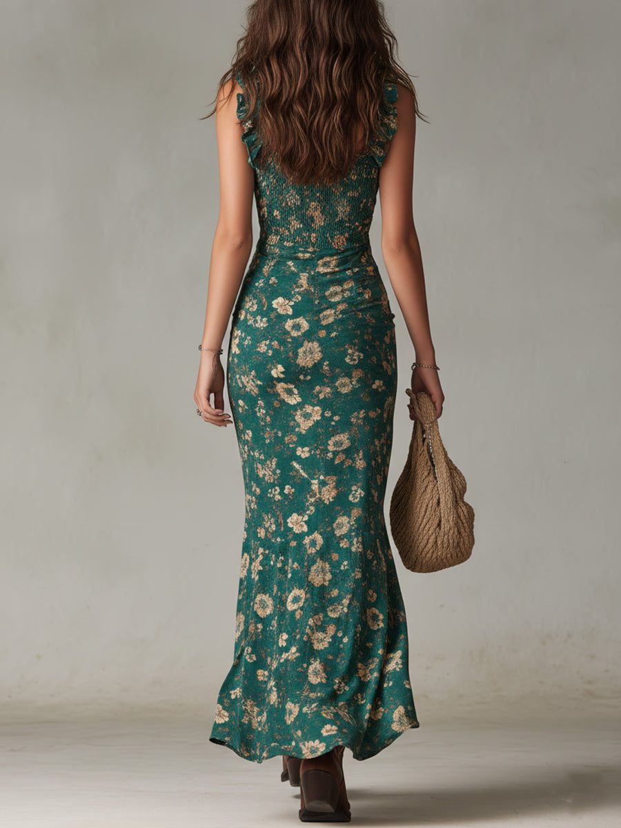 Linda | Boho-Eleganz Maxikleid mit fliessender Silhouette