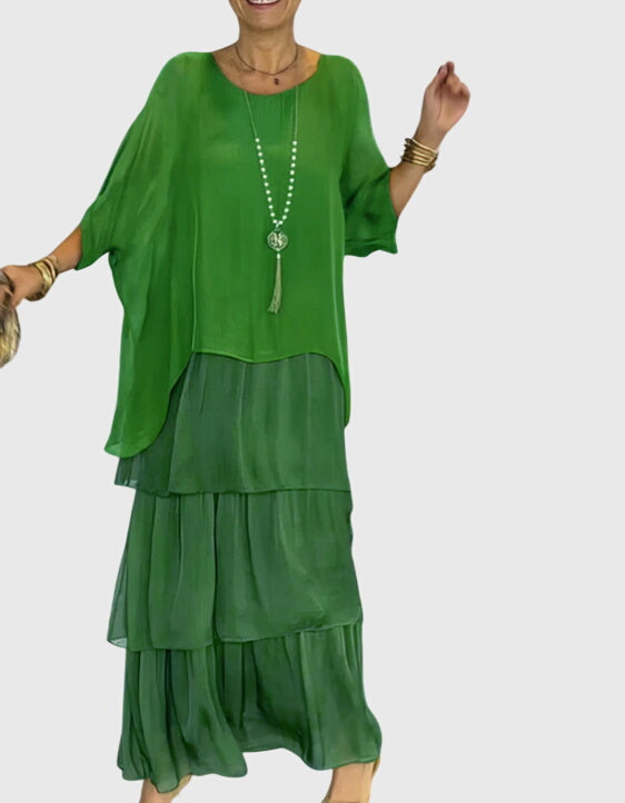 Ella | Langes und Fliessendes Elegantes Kleid