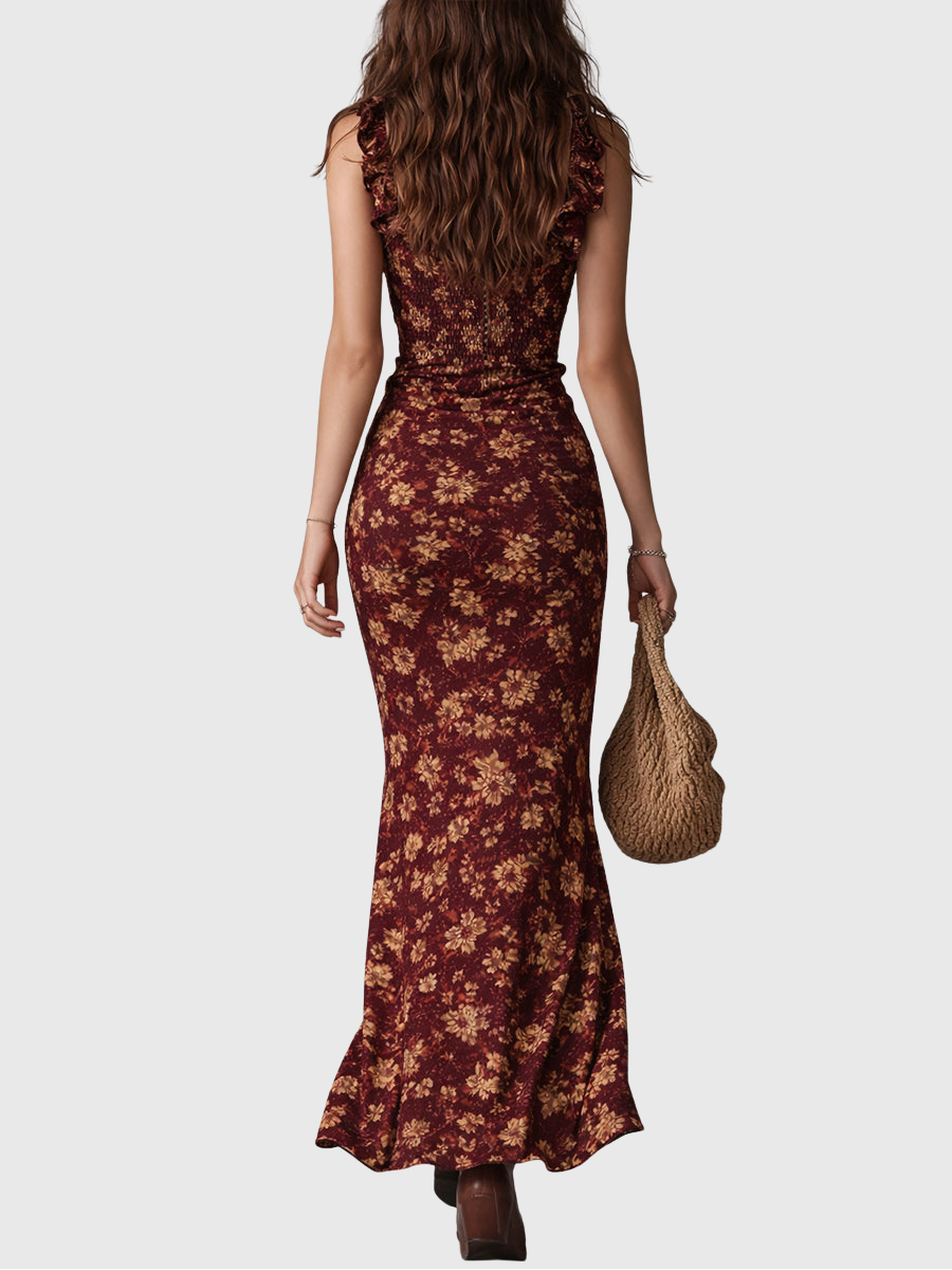Linda | Boho-Eleganz Maxikleid mit fliessender Silhouette
