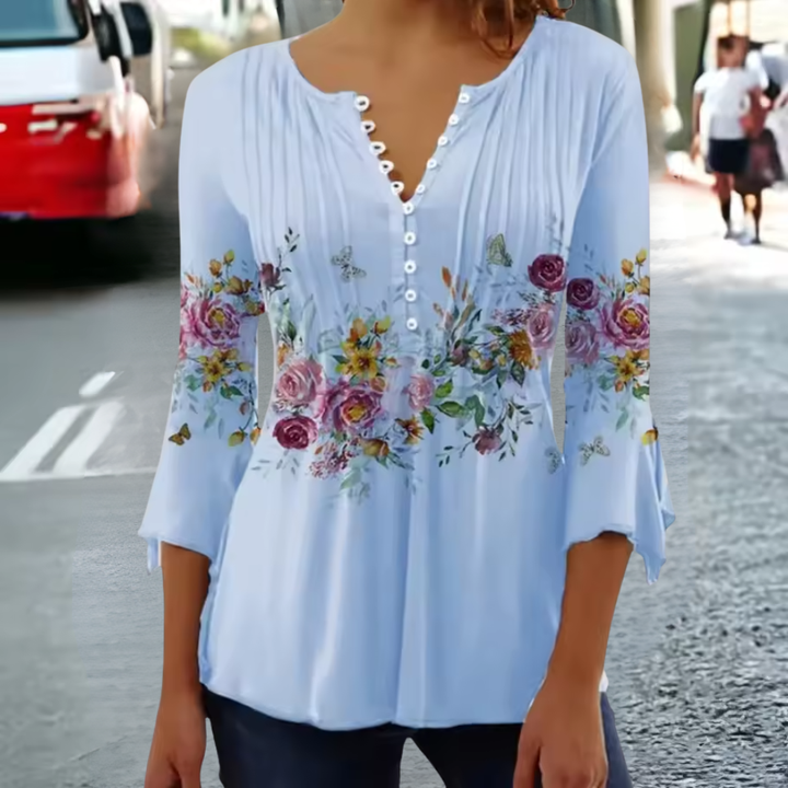 Adelle | Leichte Bluse mit floralen Details