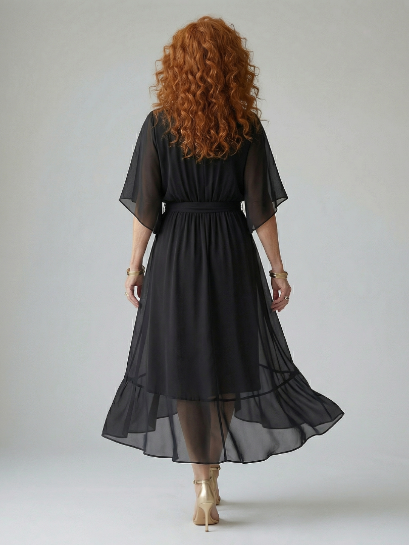 Elric | Leichtes Midi-Kleid mit Drapierung