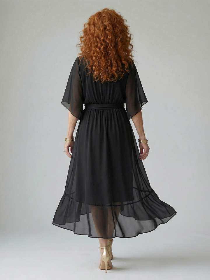 Elric | Leichtes Midi-Kleid mit Drapierung