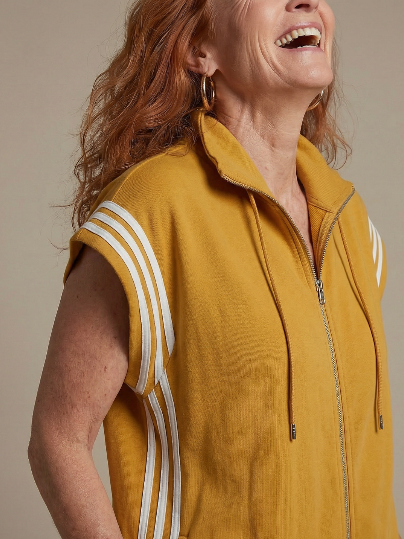 Lark | Jumpsuit mit Reissverschluss und Streifenpanel