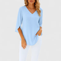 Ainsley | Elegante V-Ausschnitt-Bluse
