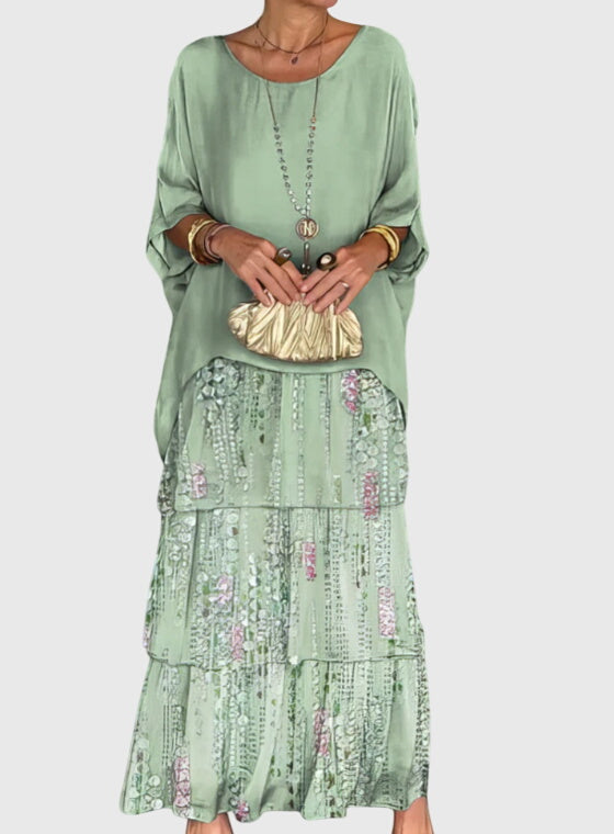 Ella | Langes und Fliessendes Elegantes Kleid