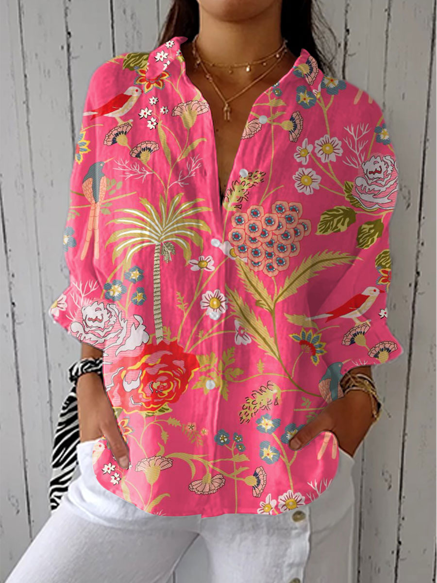 Allyson | Tropische Blumenbluse