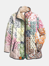 Suri | Lässige gestepfte Jacke mit floralem Druck