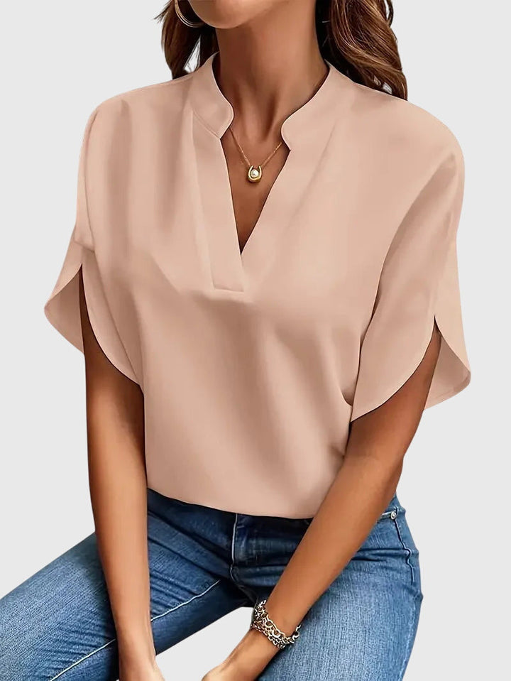 Elora | Weiches und Elegantes V-Ausschnitt-Shirt