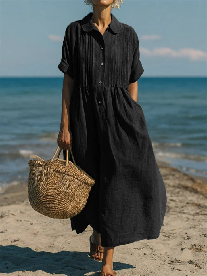 Joannah | Baumwoll-Knopfhemdkleid