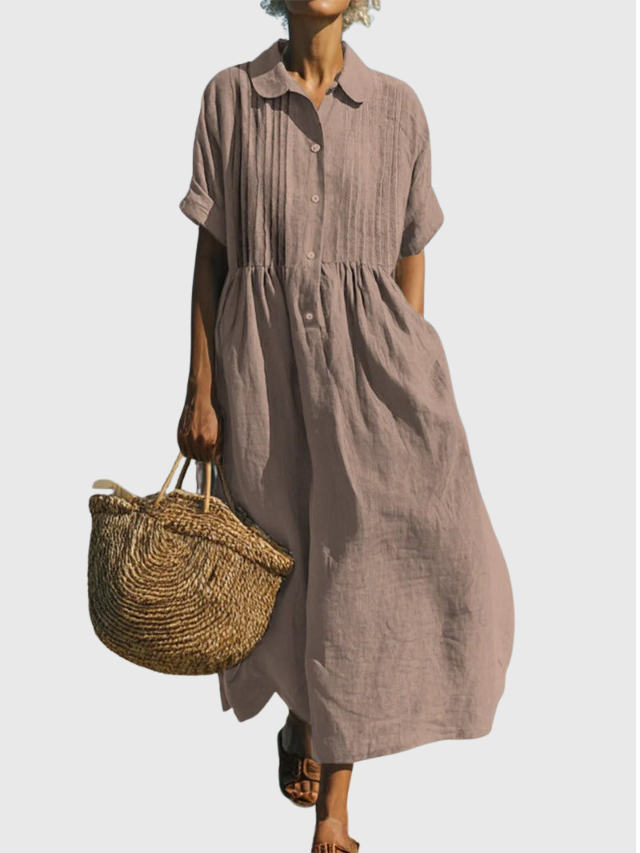 Joannah | Baumwoll-Knopfhemdkleid