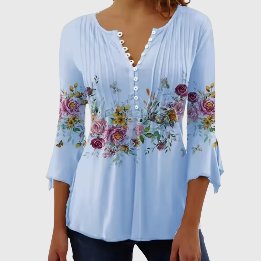 Adelle | Leichte Bluse mit floralen Details